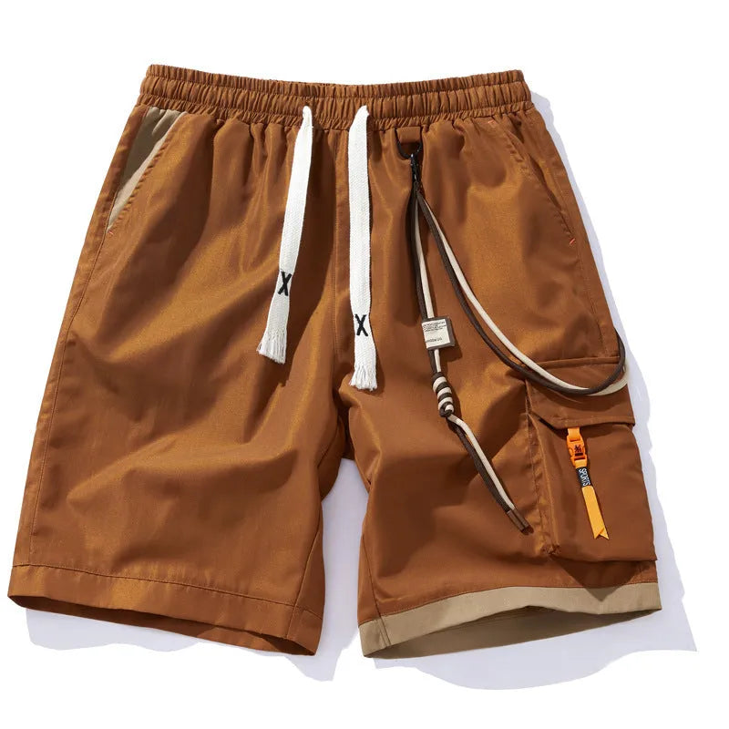Men's plus size bamboo fibre sports shorts in loose fit with high elasticity fabric