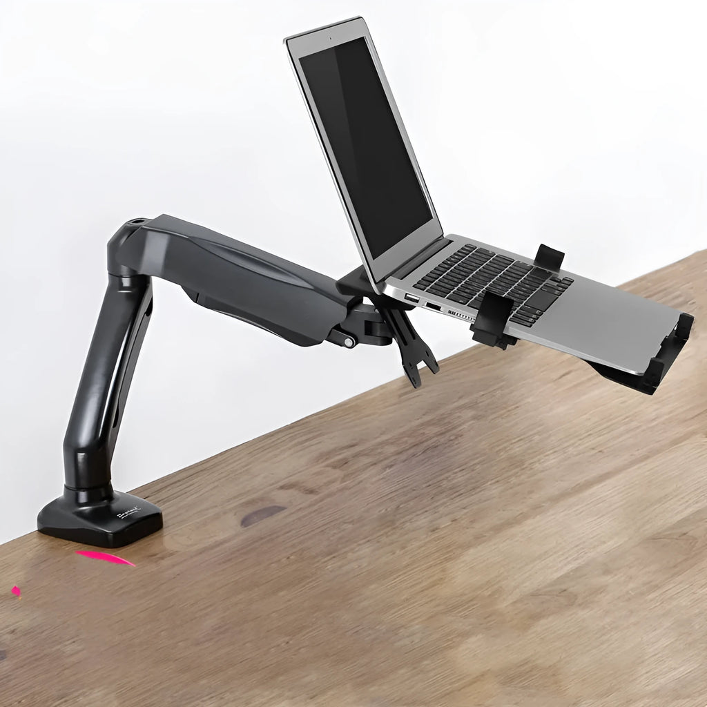 Notebook stand tray for 17.3 inch or less laptops, plastic and sheet metal, 300 x 60 x 280mm, 4.5kg load