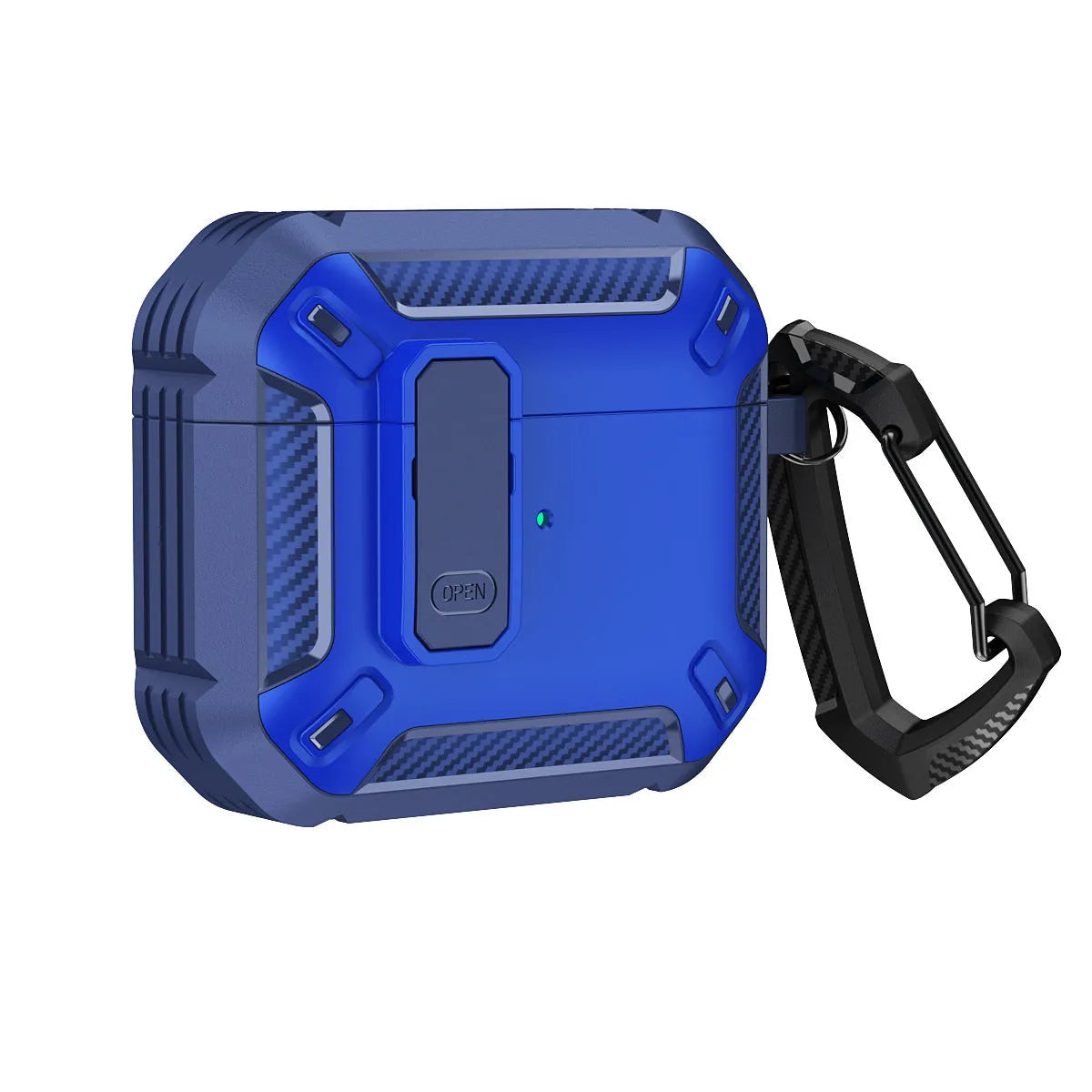 Two-tone plastic protective case with clip for Apple AirPods charging case