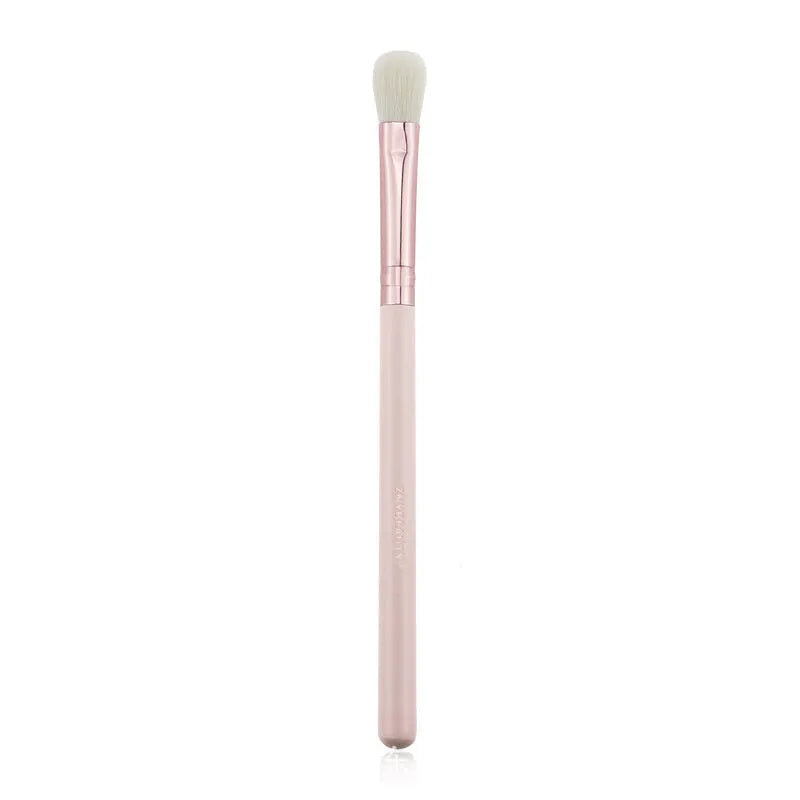 26 pink makeup brushes with wooden handles in a pink PU carry case