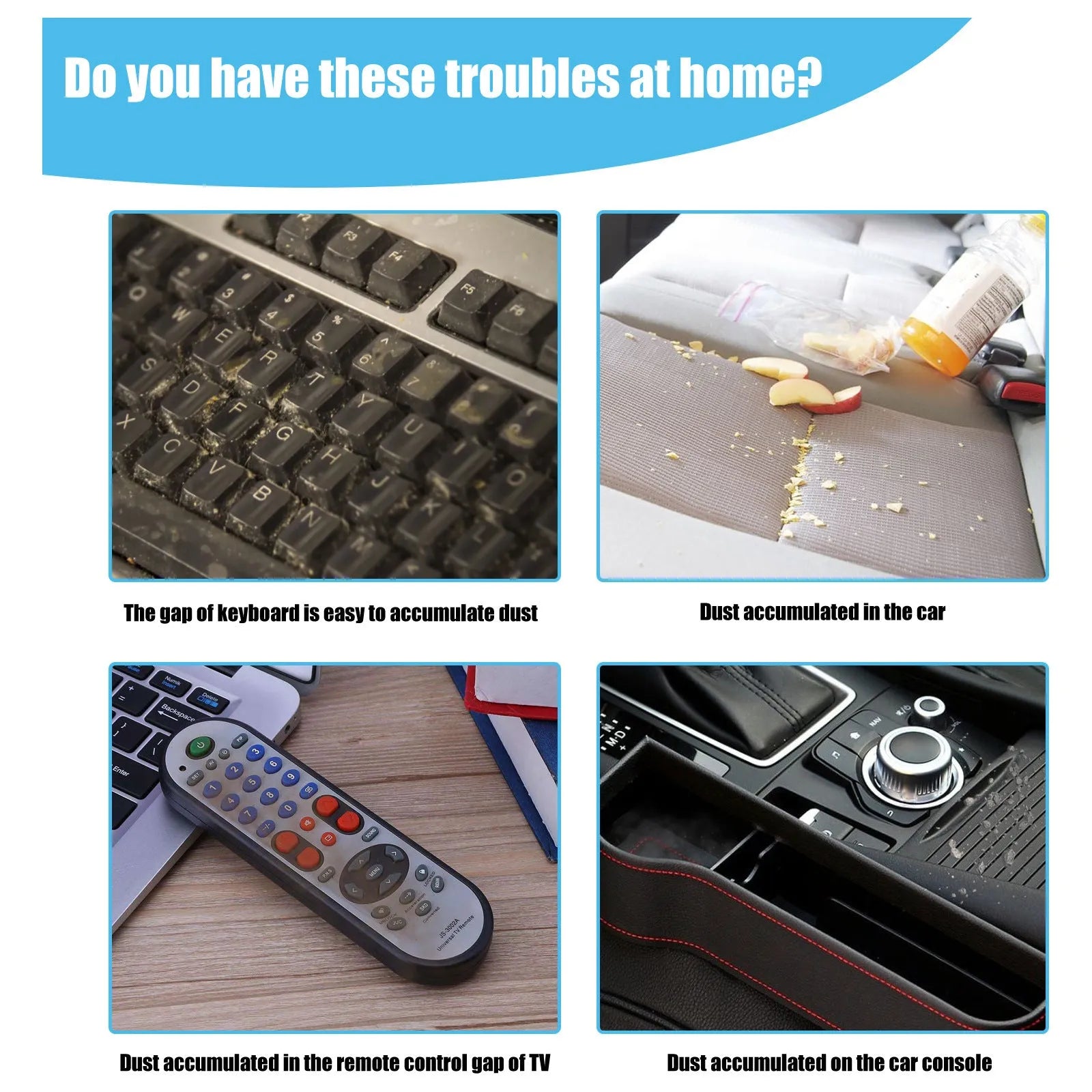Car interior gap cleaning mud jelly compound for dust removal in tight spaces