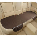 Linen plaid car seat cushion in choice of colours, shown as a single piece and a three-piece set.