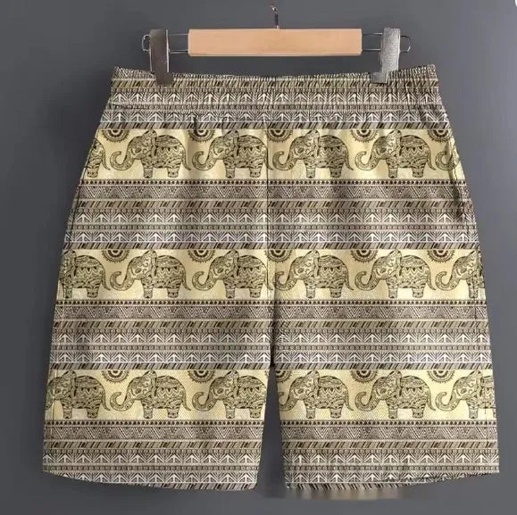 Men's polyester sports shorts in multiple patterns and colours for outdoor activities