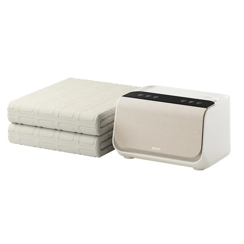 Waterproof electric blanket with plush fleece lining and smart host controller