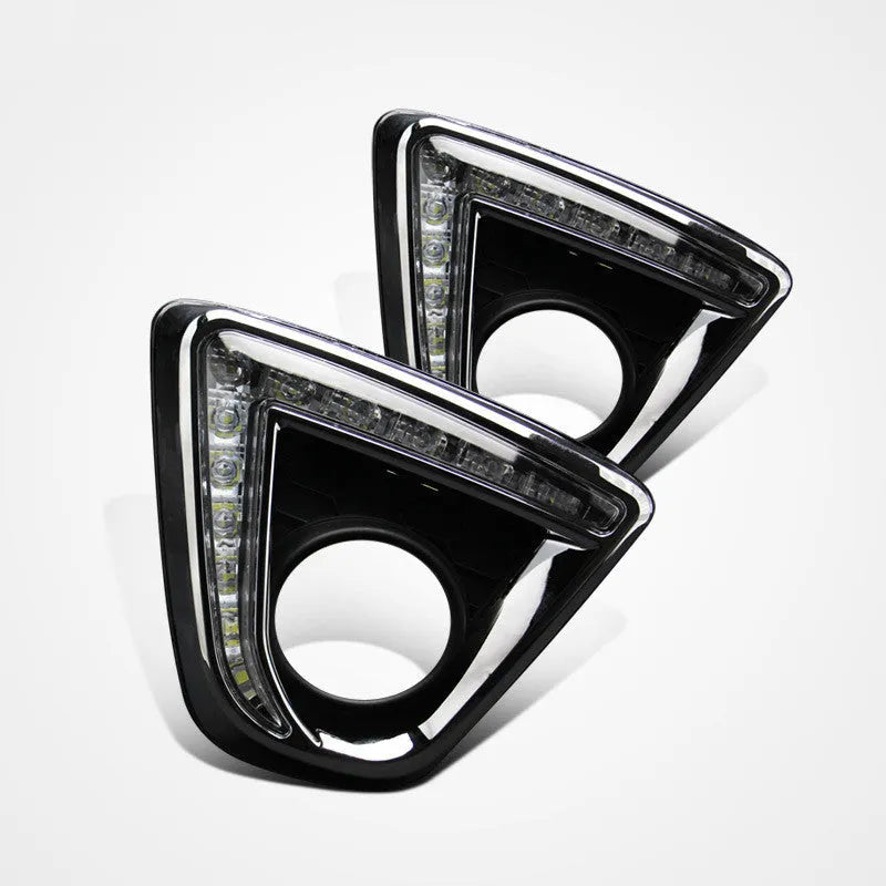 Mazda CX-5 LED daytime running lights showing electroplated white light with turning signal options