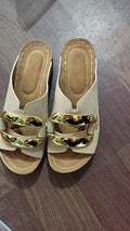 Roman-style platform sandals with artificial PU upper and rubber sole in multiple colours