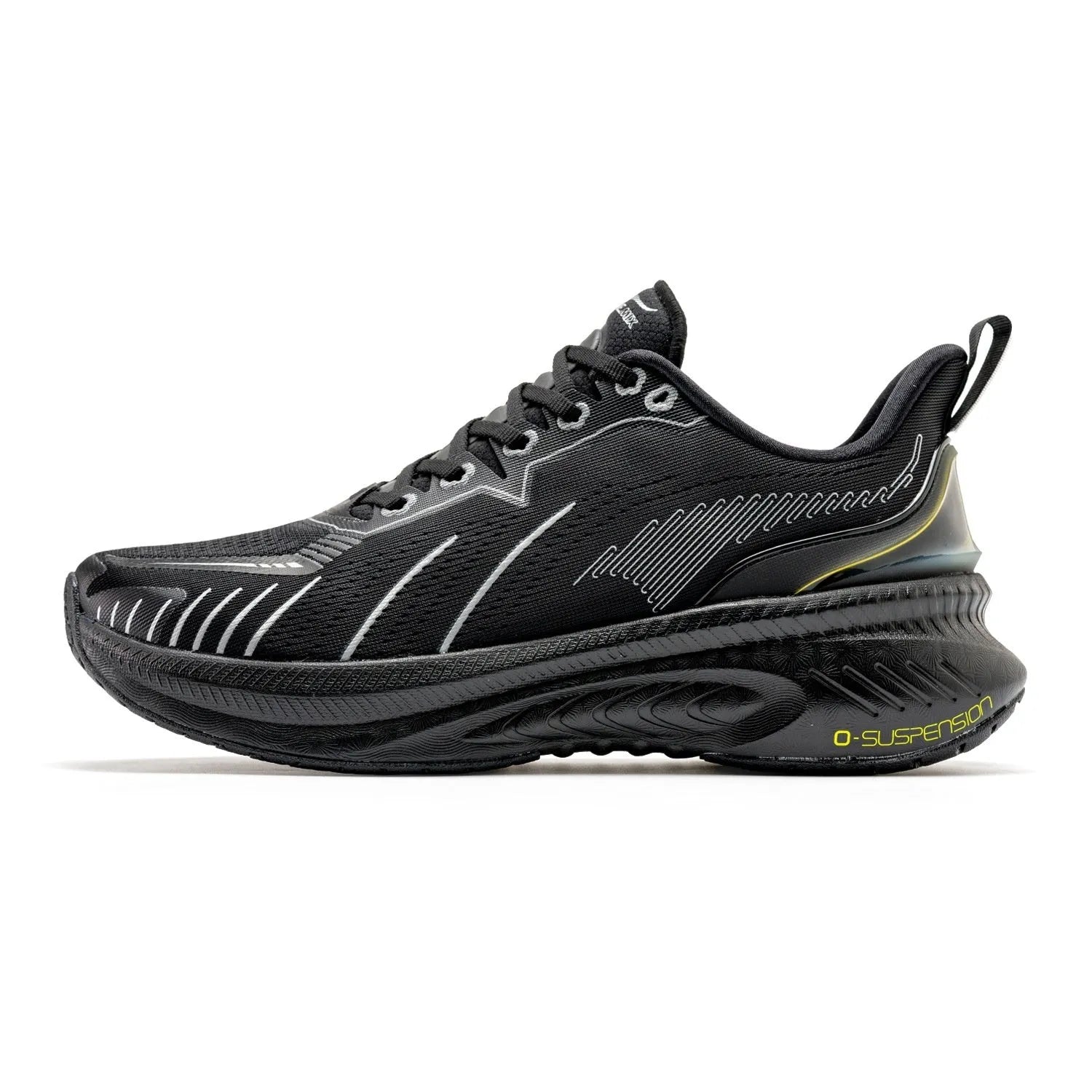 Red Rabbit colour low-top running shoes with stripe pattern, PU mesh upper, and rubber sole.
