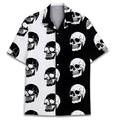 Men's Cuban collar Hawaiian shirt in polyester with digital print pattern, short sleeves for summer casual wear