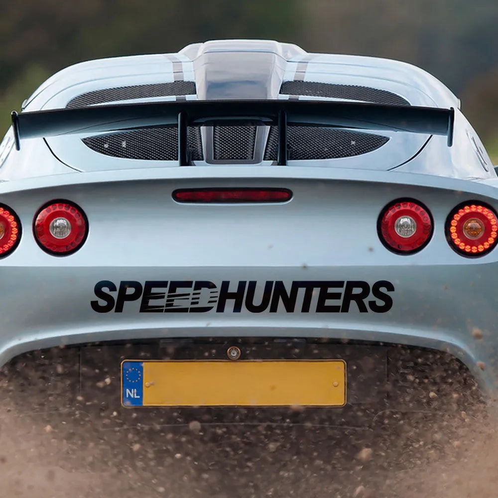 Speed Hunters reflective vinyl car sticker in multiple colours measuring 59 by 10 centimetres