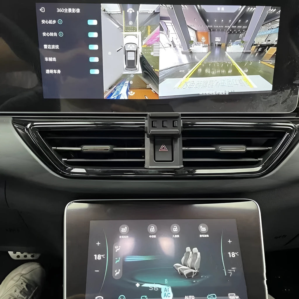 Goodway dashboard car phone holder with 360-degree rotation mounted in vehicle