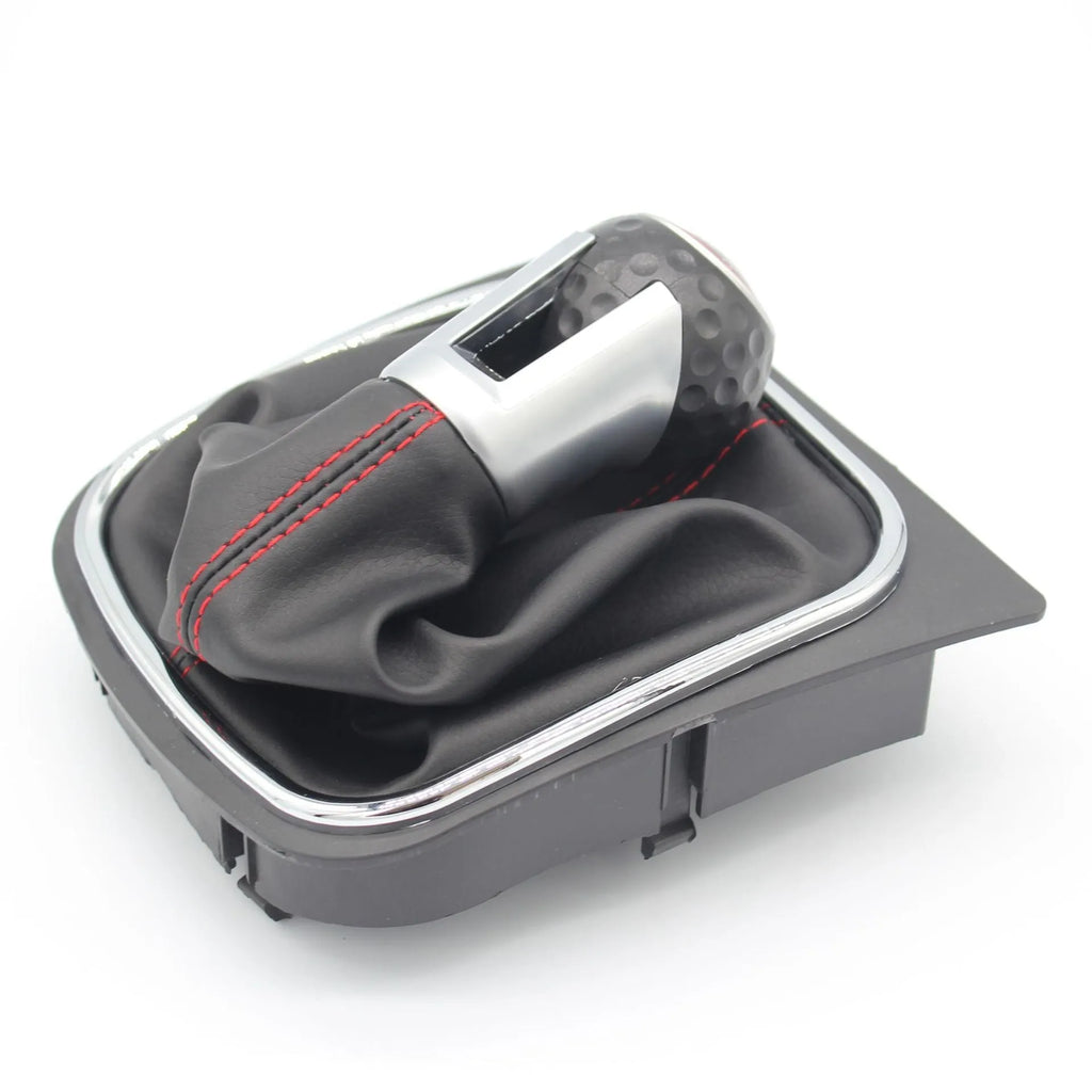 Leather gear shift knob handball for Volkswagen Golf 5 6 7 models with 12mm fitting.