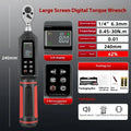 Digital display torque wrench with chrome-vanadium steel construction and electroplated finish