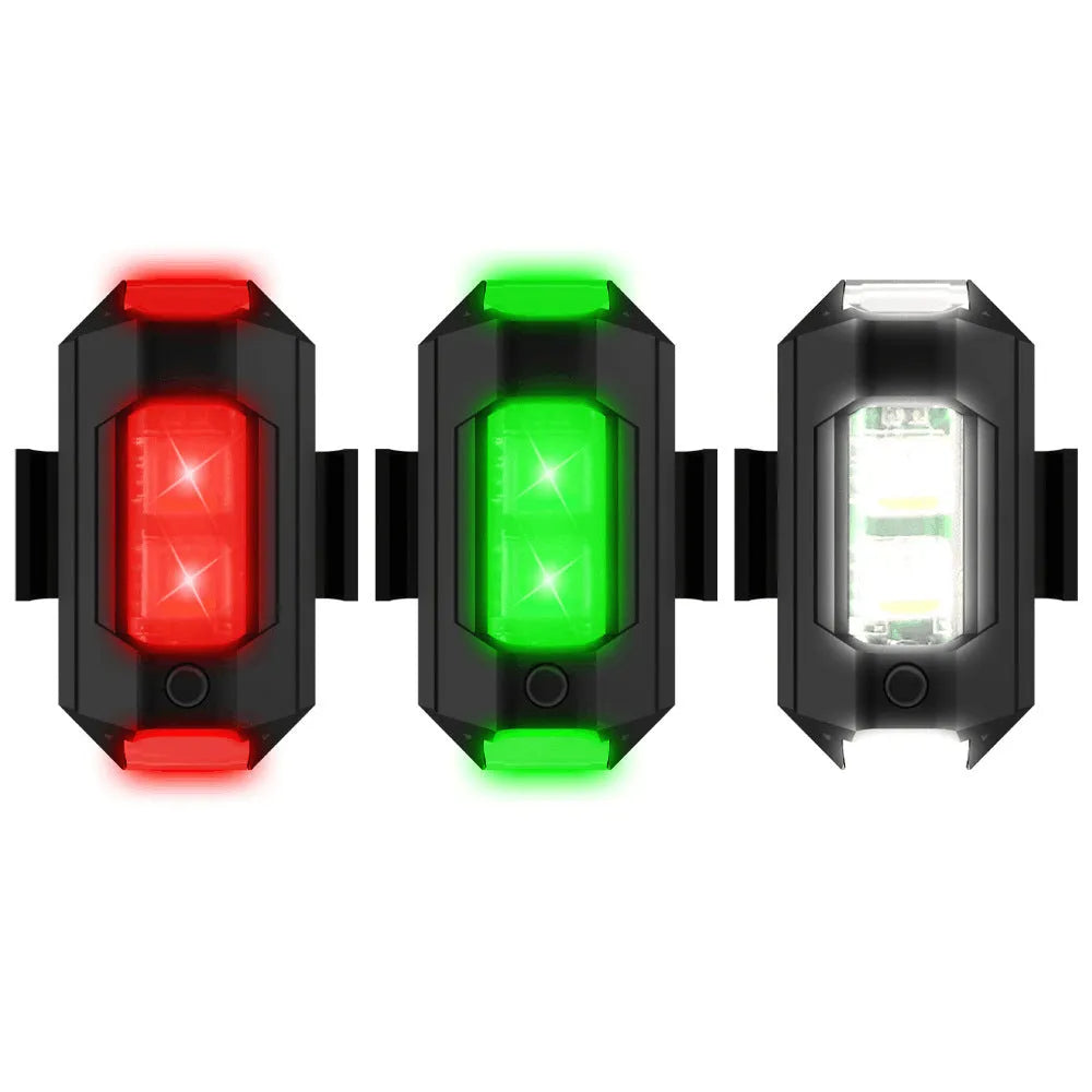 Drone signal light with RGB strobe function, Type-C charging cable, and universal mounting accessories