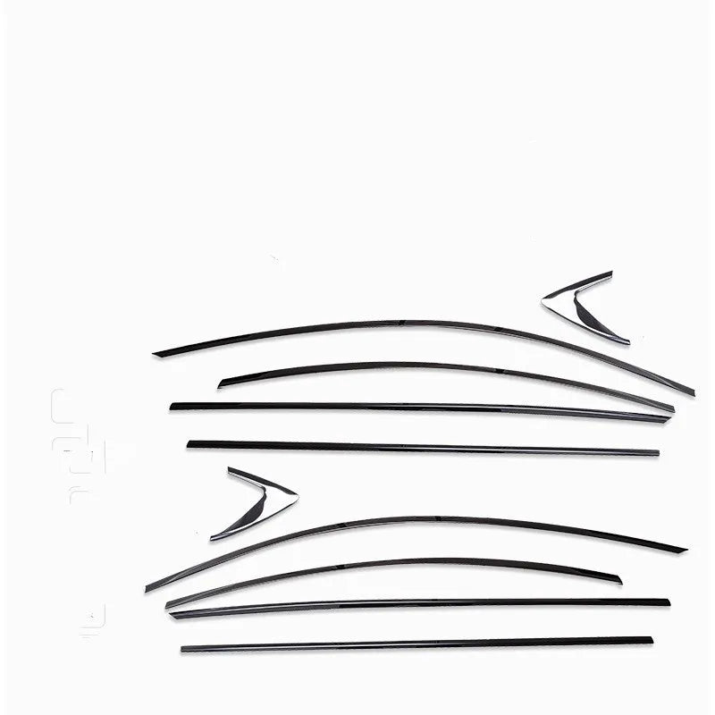 Stainless steel black titanium window trim strip with self-adhesive backing for window moulding applications
