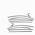 Stainless steel black titanium window trim strip with self-adhesive backing for window moulding applications