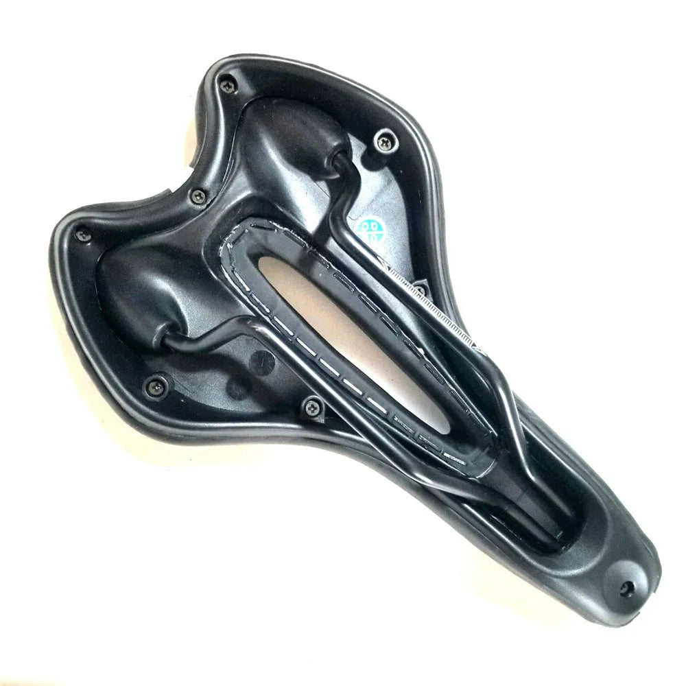Thickened silicone bicycle saddle cushion with waterproof cover and tools kit on a bike seat.