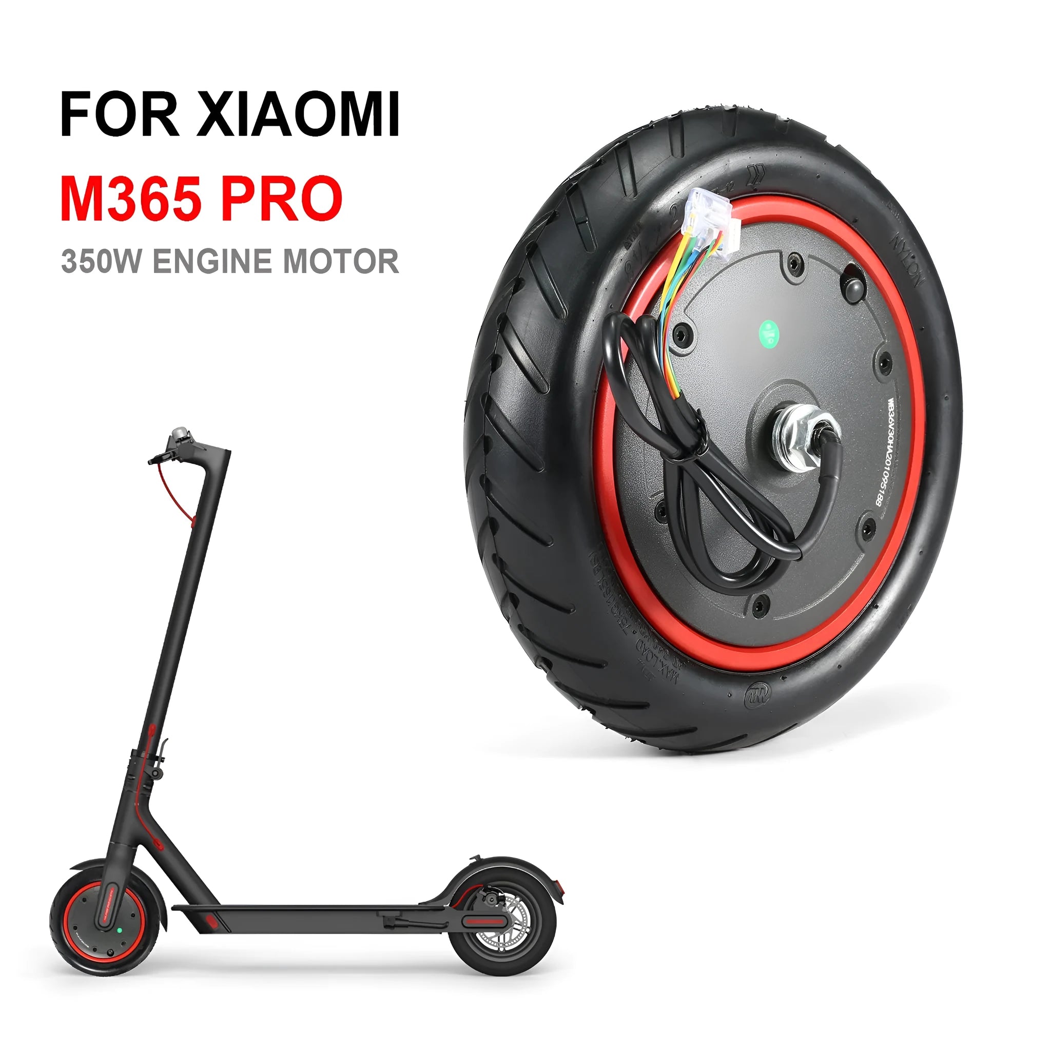8.5 inch electric scooter motor wheel with 350W motor and alloy hub