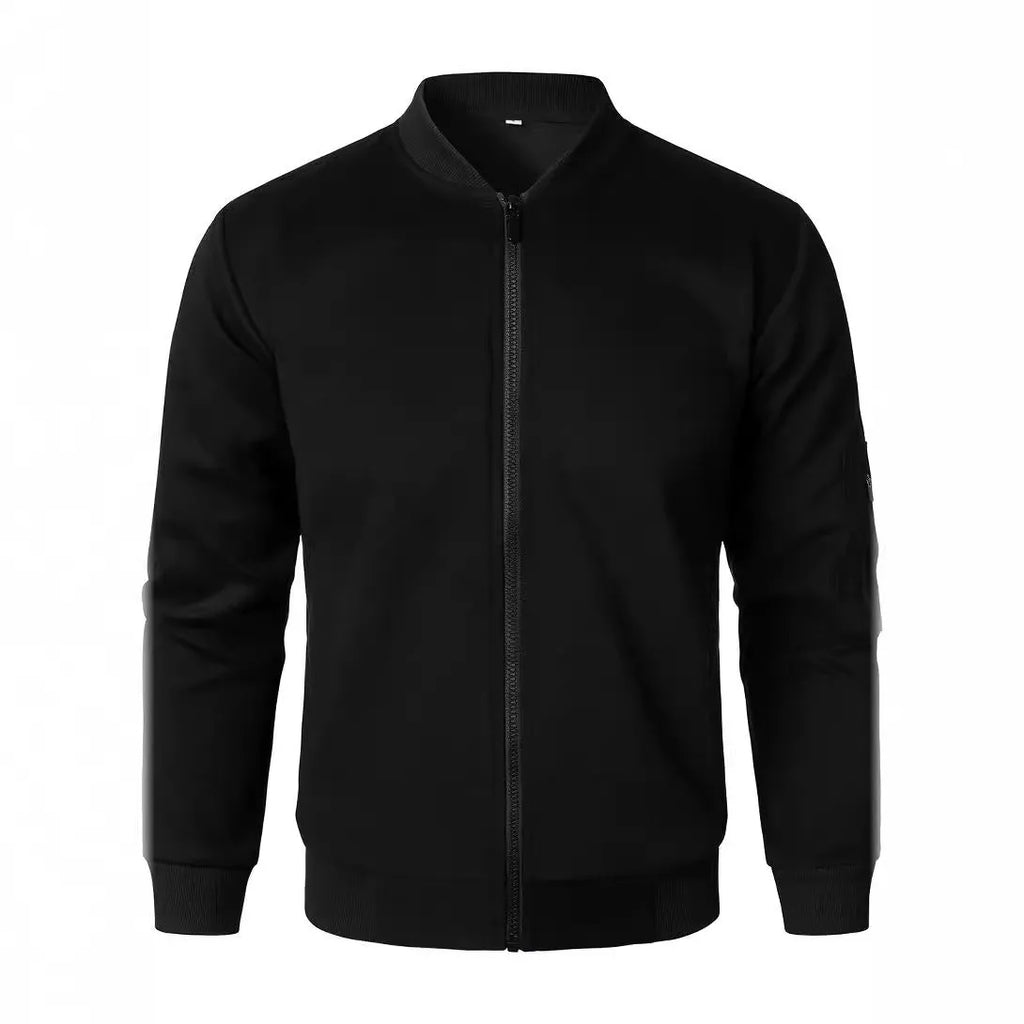 Men's loose fit knitted jacket in a business casual style, shown in a selection of colours.
