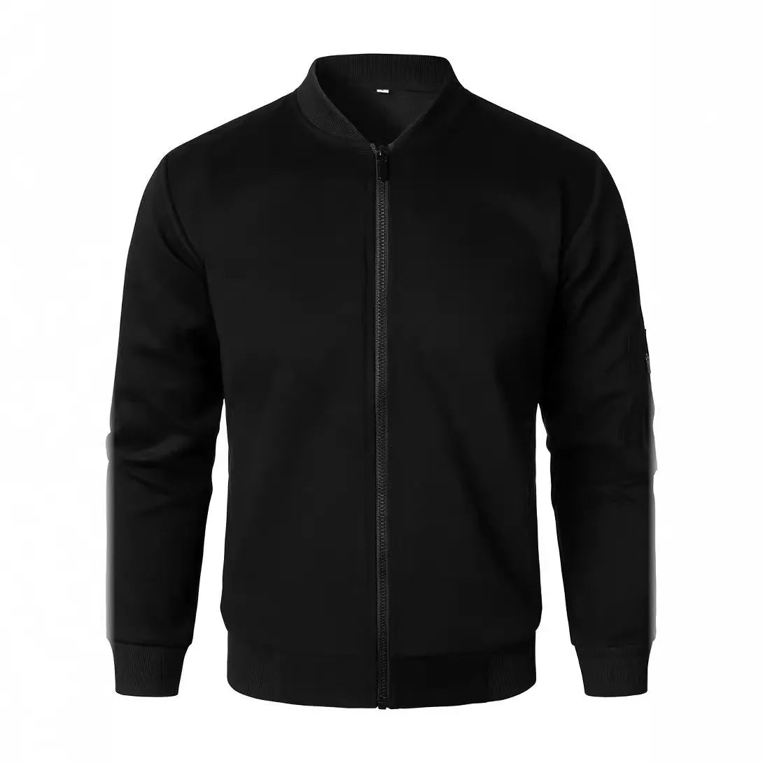 Men's loose fit knitted jacket in a business casual style, shown in a selection of colours.