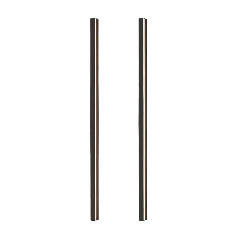 80cm long black aluminium LED strip wall lamp mounted on a wall, showing its simple linear design.