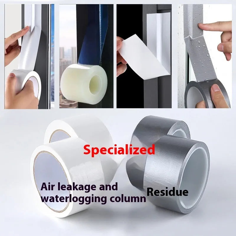 Roll of windproof sealing tape in silver grey colour with measurements showing 5cm width