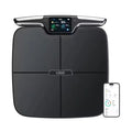 Black eight-electrode body fat intelligent scale showing display and platform