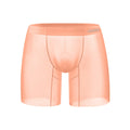 Men's seamless sports boxer shorts in nylon fabric with hip-lifting design