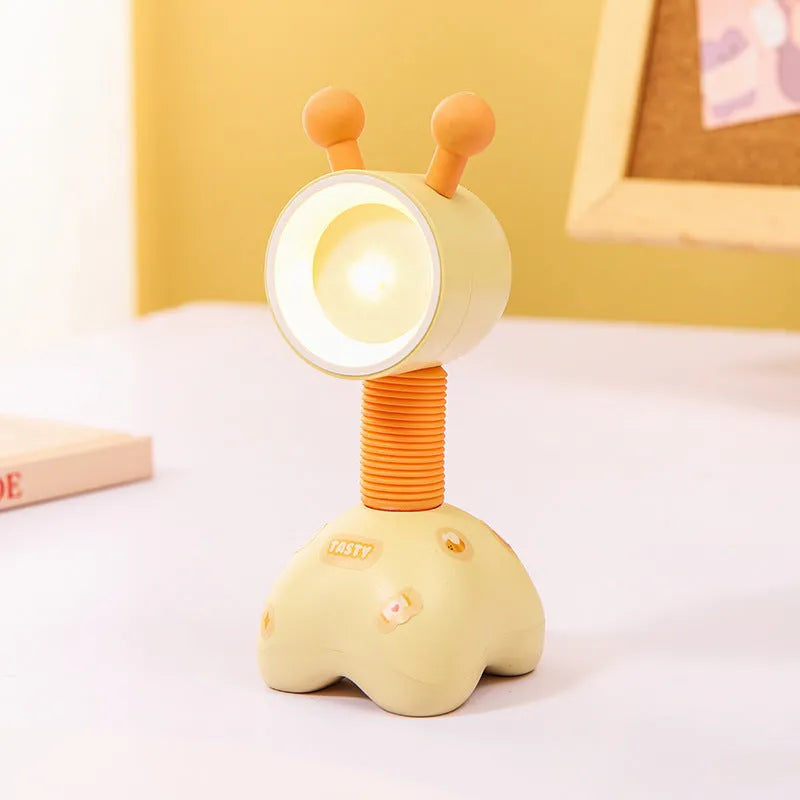 DIY magnetic cartoon night lamp with adjustable base and battery power
