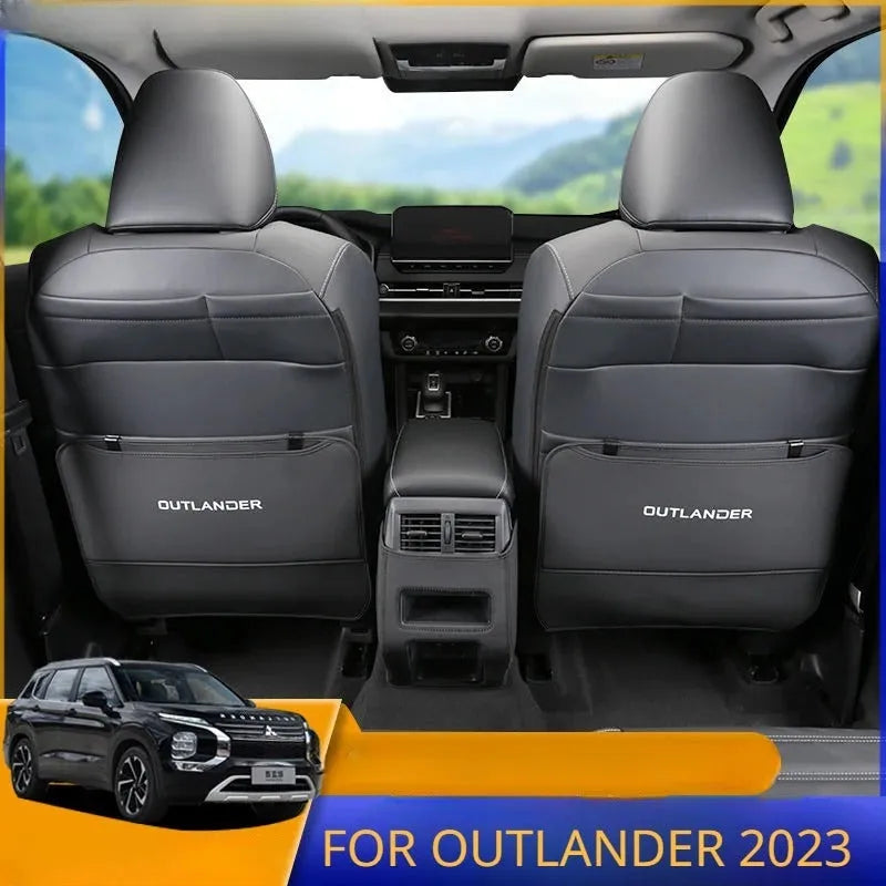 Three anti-kick pads for 2023 Mitsubishi Outlander leather seat and door panel protection