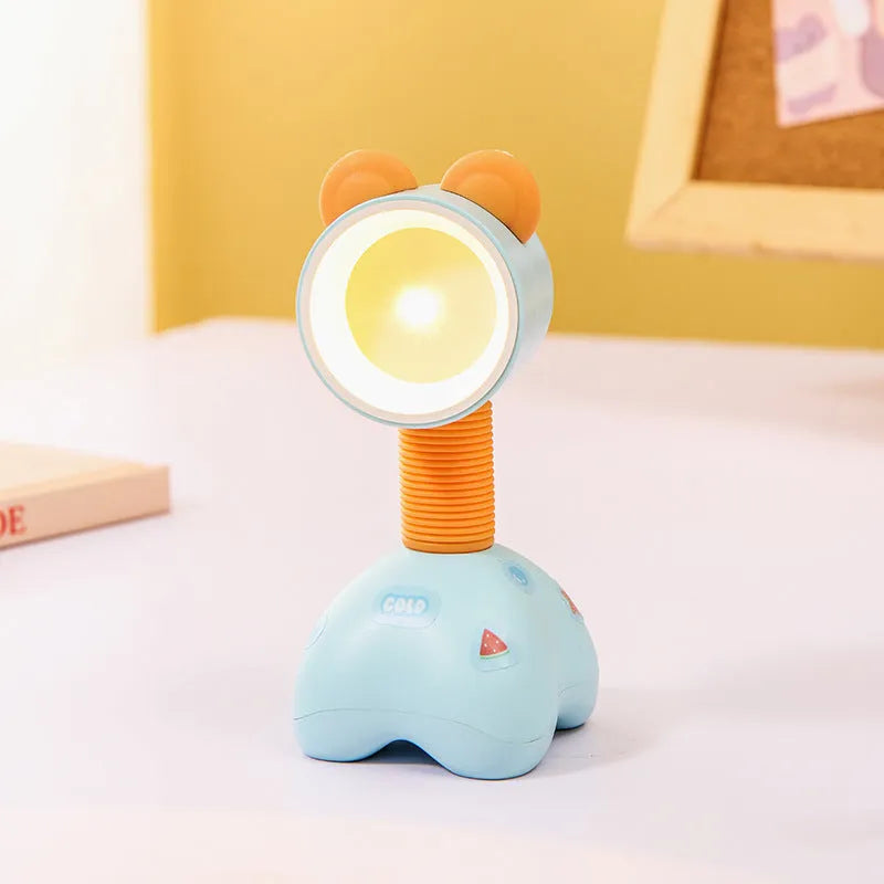 DIY magnetic cartoon night lamp with adjustable base and battery power