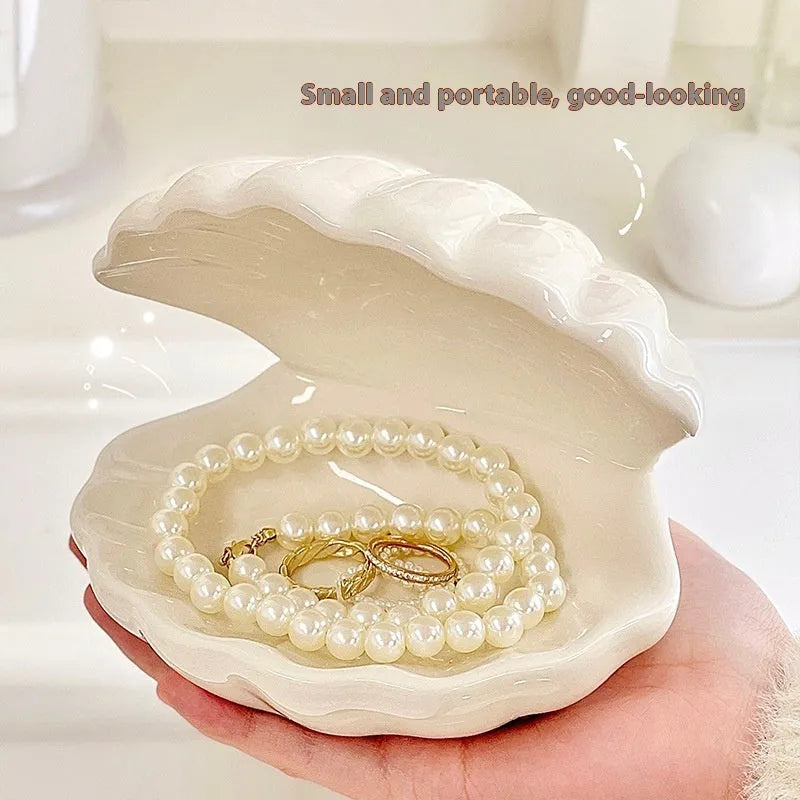 White porcelain bedside storage tray with optional night light in modern simplicity yellow design