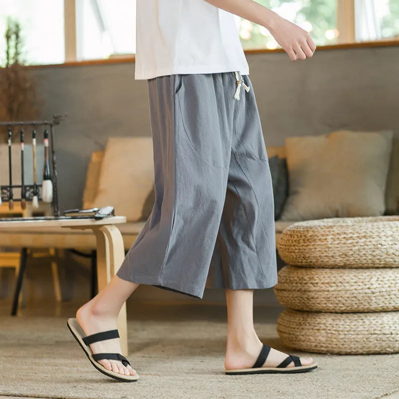 Linen summer shorts in straight leg skinny fit available in multiple colours and sizes up to 5XL