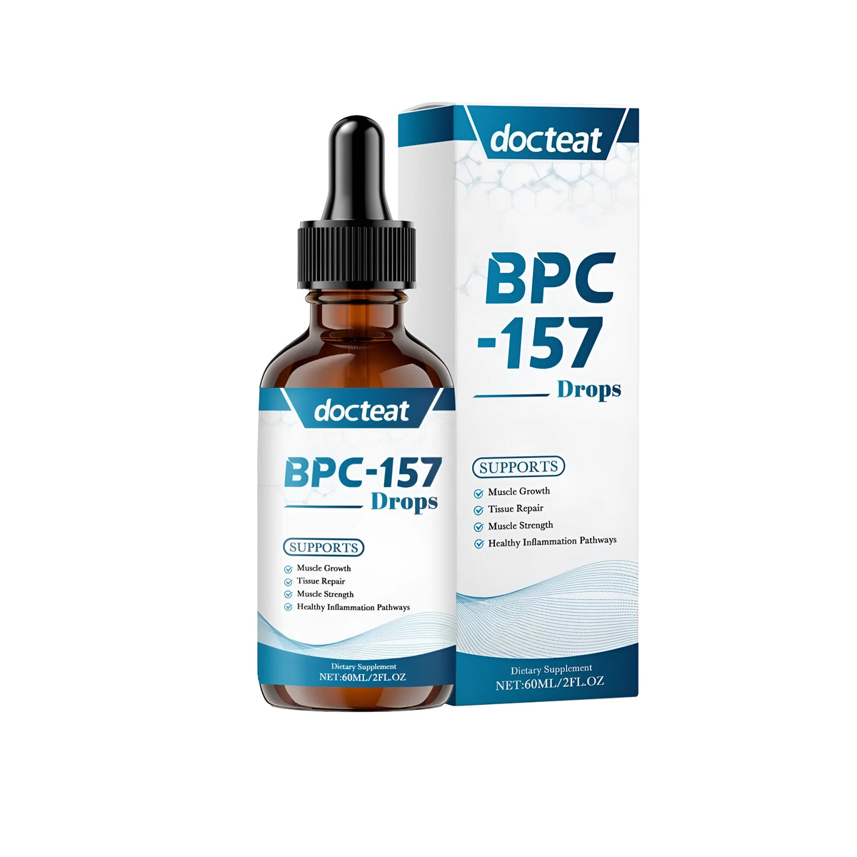60ml bottle of muscle recovery energy supplement drops with traditional Chinese medicine extract