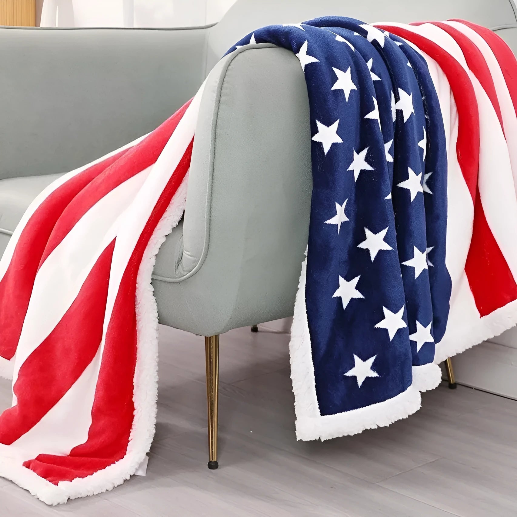British style striped polyester lambswool blanket for autumn and winter.