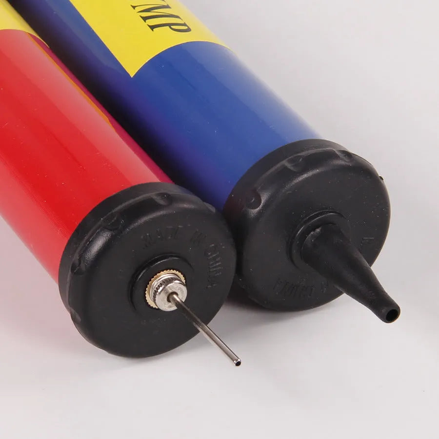Mixed colour plastic manual hand pump for inflating sports balls and balloons