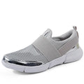 Women's blue breathable mesh sneakers with low-cut design and lightweight PU midsole