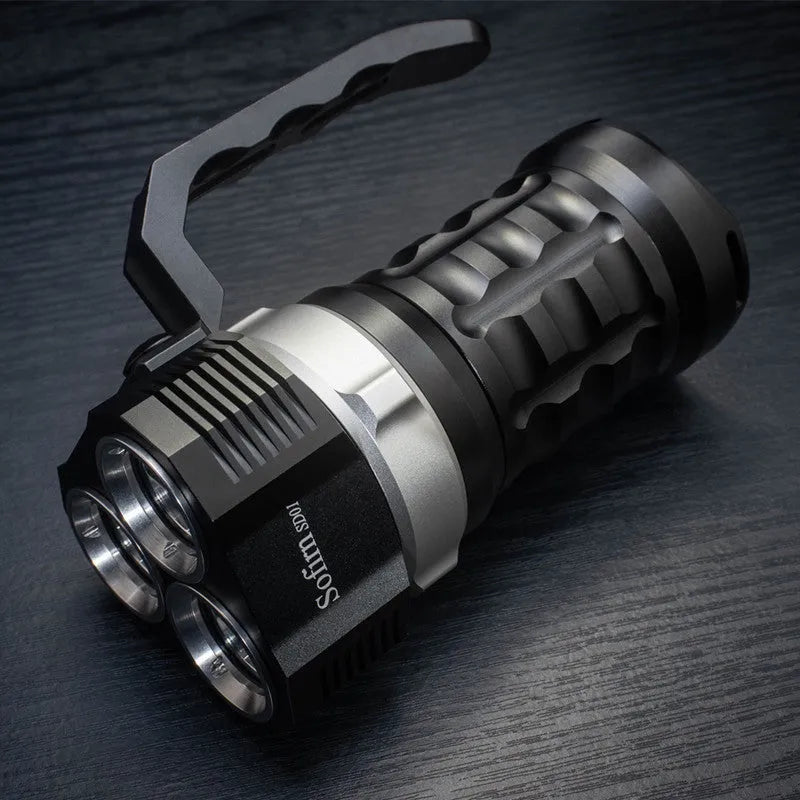Aluminium alloy diving torch with 350 lumen brightness for outdoor and marine use
