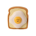 Yellow and green cartoon pattern bread egg shaped latex dog squeaky toy