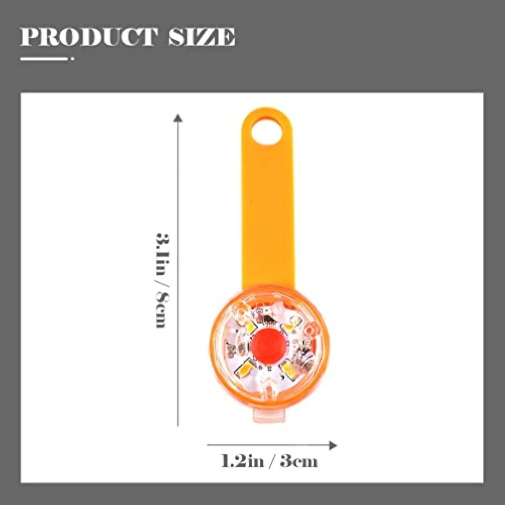 LED pet pendant light, 8x3x1.3cm, 32g, plastic buckle clasp, blue red yellow, for dog collar or leash