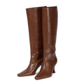 Women's square toe cowboy boot in microfiber, shown in multiple colour options.