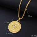Gold geometric alloy women's necklace with inlaid zircon stones on a model.