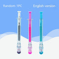 Vaccine pen design gel pen with black 0.5mm refill and plastic shell