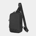 Casual black TPU chest bag with camouflage pattern and shoulder strap