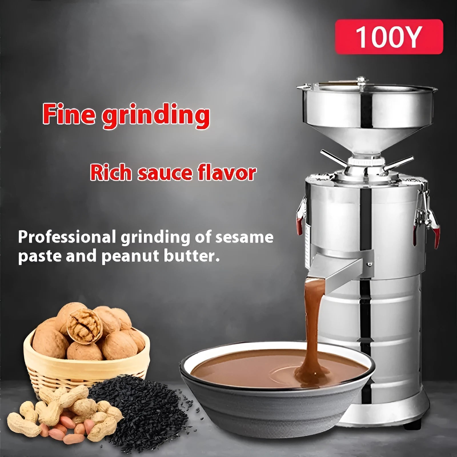 ZX-100Y electric sesame paste grinding machine with stainless steel grinding wheel