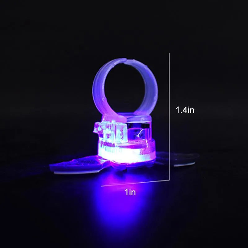 Halloween glowing brooch ring in plastic and electronic construction, available in all sizes for festive use