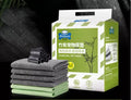 Pack of thickened disposable dog urine pads showing adhesive backing and size options