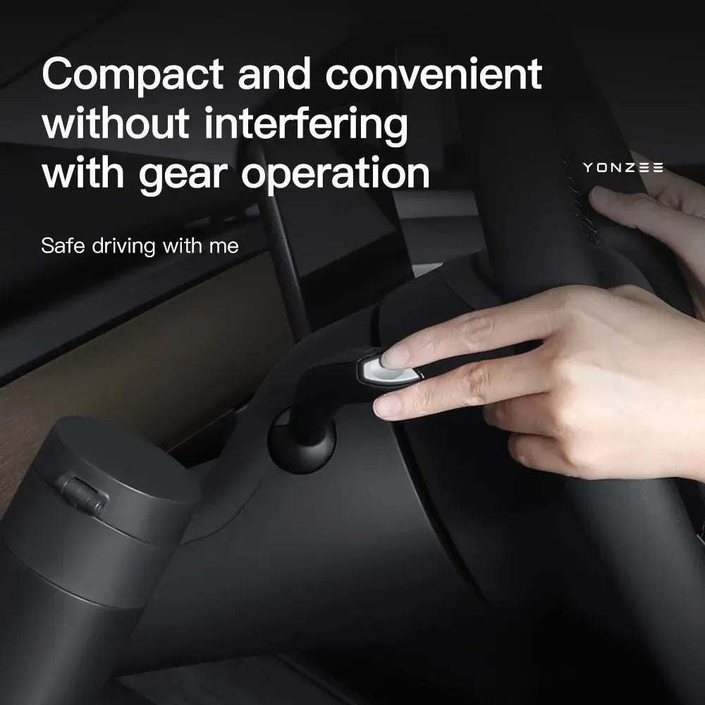 Plastic dashboard cup holder for left-hand drive Tesla Model 3 and Model Y cars