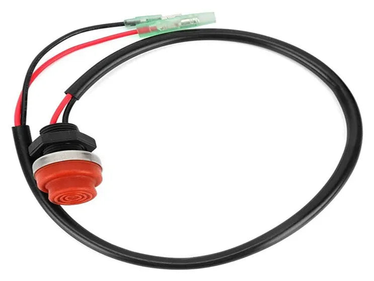 Yamaha marine engine kill switch with safety lanyard for outboard motor emergency shutdown