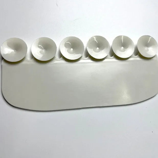 White PVC toilet urine blocking board for children's potty training splash prevention.
