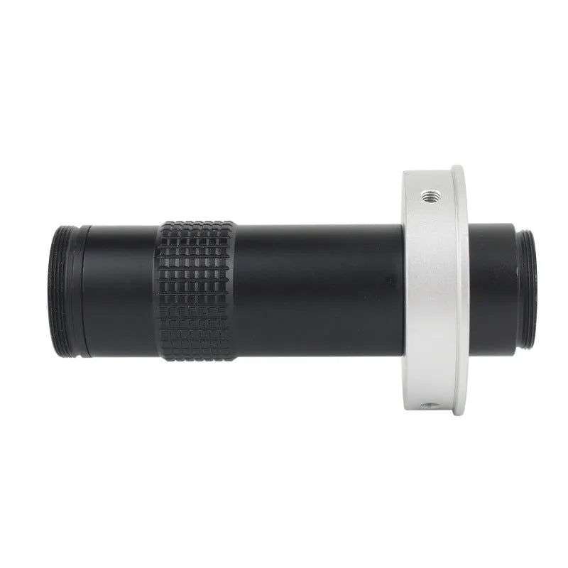 Black aluminium industrial camera monocular lens with 130x magnification